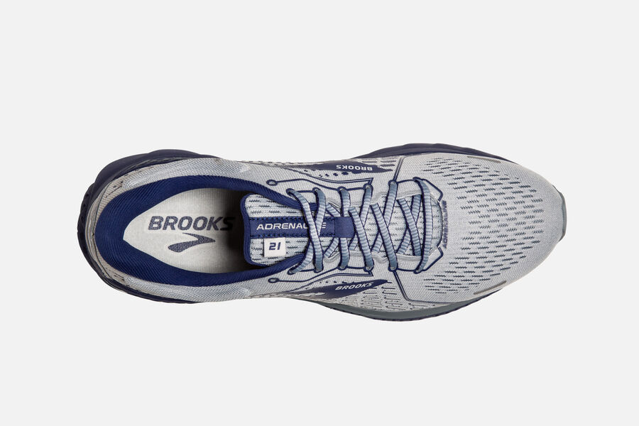 Brooks Adrenaline GTS 21 Road Running Shoes Mens - Grey - ZUNEH-6172